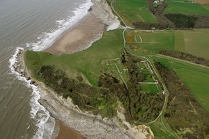 Aerial view of Dunraven Bay