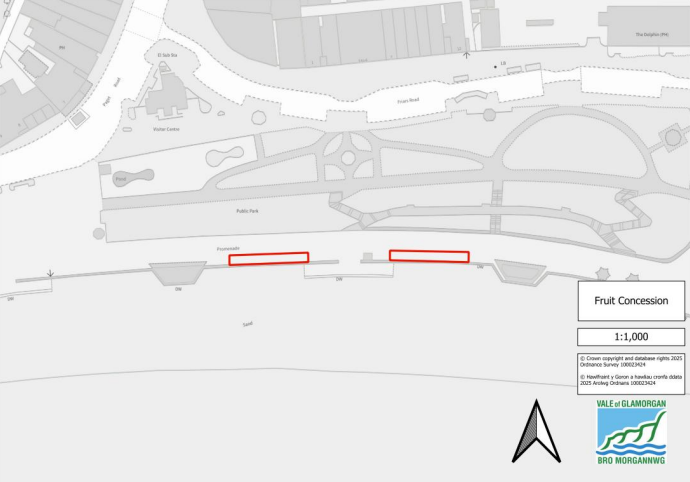 Fruit Concession Barry Island Location Map