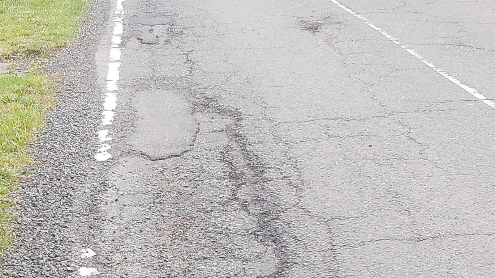 worn out road surface